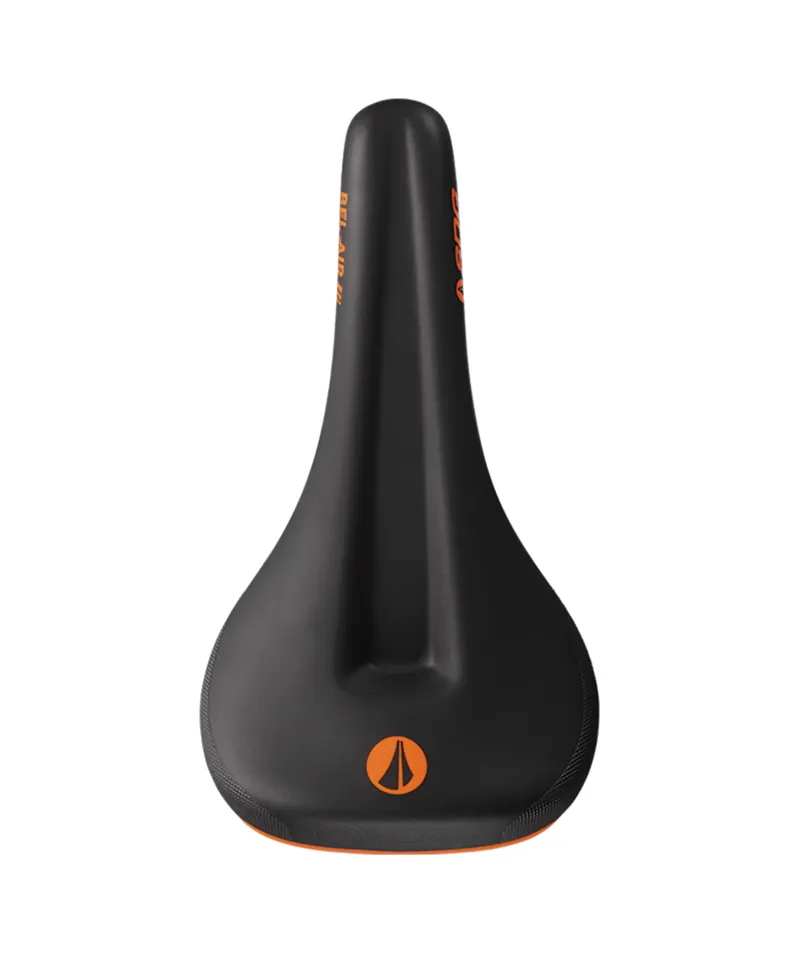 SDG Bel Air V3 Max Lux-Alloy Saddle - Black/Orange-1