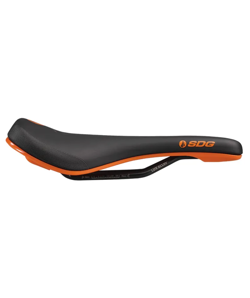 SDG Bel Air V3 Max Lux-Alloy Saddle - Black/Orange-2