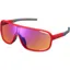 Shimano Technium Sunglasses - Red Frame/Orange Blue Mirror Lens