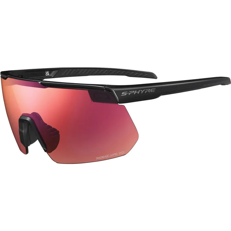 Shimano S-PHYRE Cycling Glasses - Metallic Black/RideScape Road Lens-3