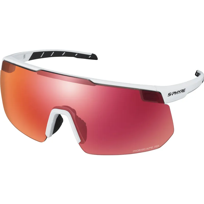 Shimano S-PHYRE Cycling Glasses - Metallic White/RideScape Road Lens
