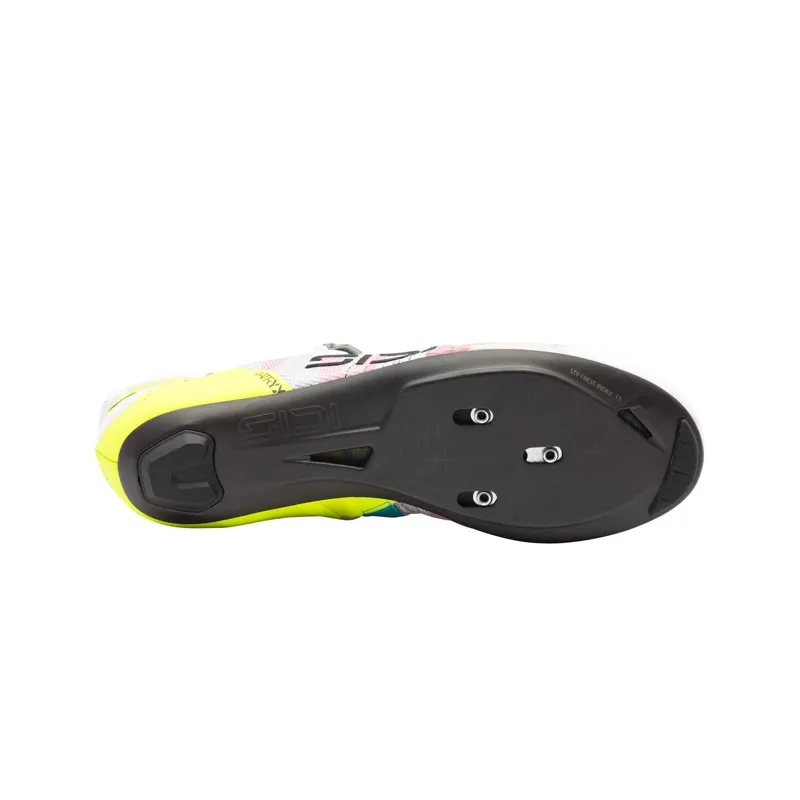 Sidi Wire 3 Road Shoes - White/Yellow Fluo-2