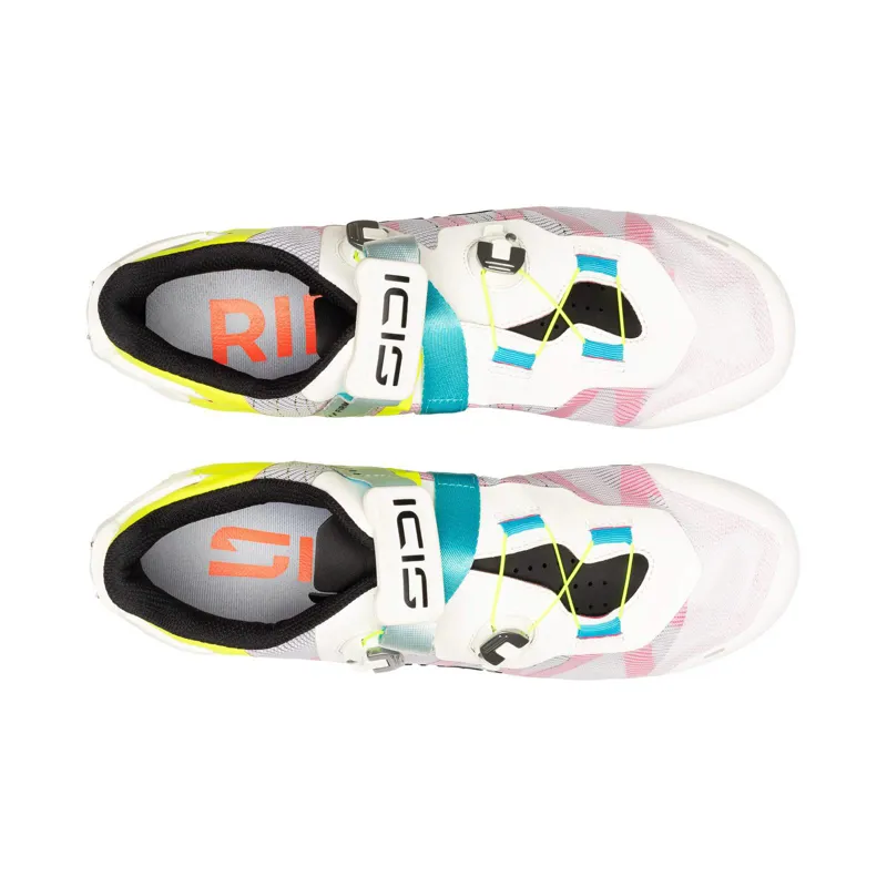 Sidi Wire 3 Road Shoes - White/Yellow Fluo-3