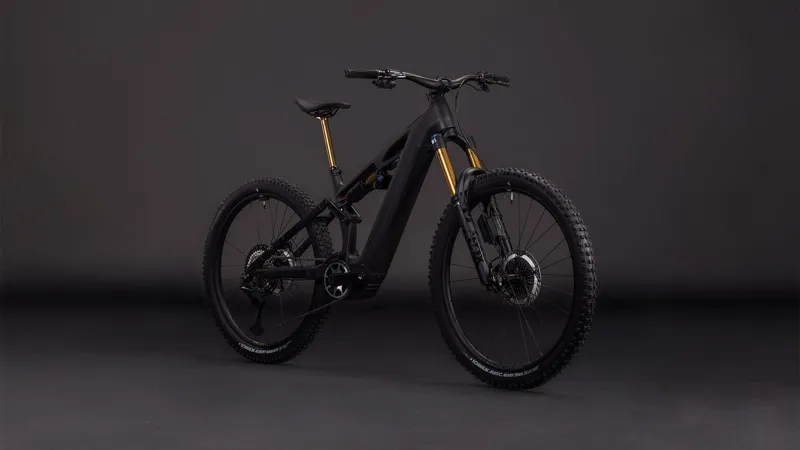Cube Stereo Hybrid ONE77 HPC AT 800wh 2026 Electric MTB - Carbon/Gold-1