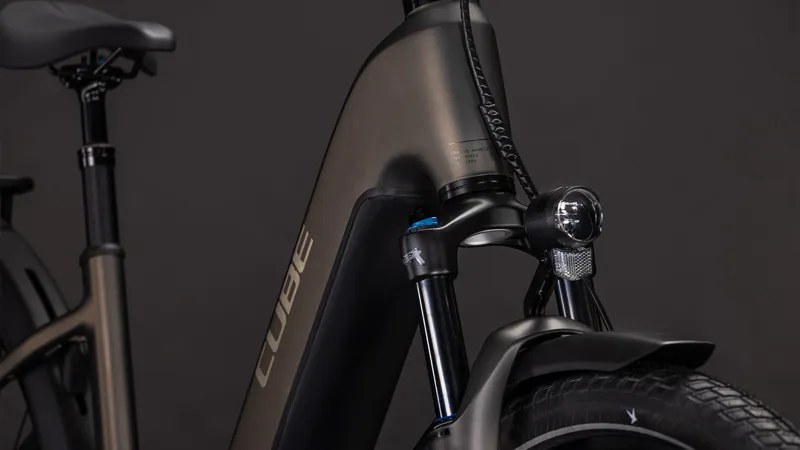 Cube Touring Hybrid Comfort SLX 800wh Easy Entry 2026 Electric Hybrid Bike - Charcoal/Chrome-5