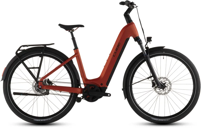 Cube Touring Hybrid Comfort SLX 800wh Easy Entry 2026 Electric Hybrid Bike - Chilli/Chrome