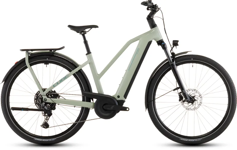 Cube Kathmandu Hybrid ONE 800wh Trapeze 2026 Electric Hybrid Bike - Pea/Green