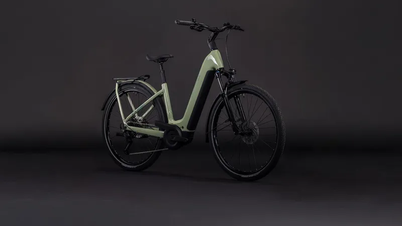 Cube Kathmandu Hybrid ONE 800wh Easy Entry 2026 Electric Hybrid Bike - Pea/Green-1