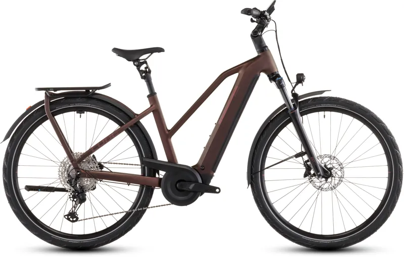 Cube Kathmandu Hybrid Pro 800wh Trapeze 2026 Electric Hybrid Bike - Sunglow/Chrome