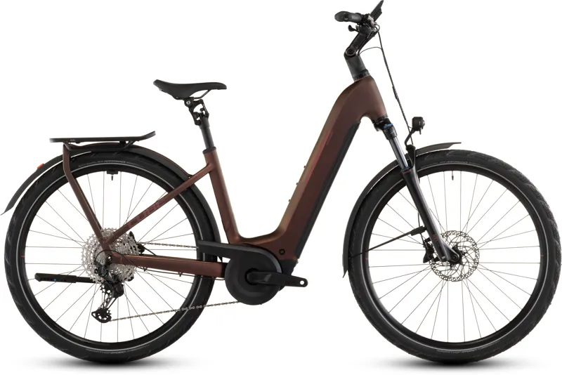 Cube Kathmandu Hybrid Pro 800wh Easy Entry 2026 Electric Hybrid Bike - Sunglow/Chrome