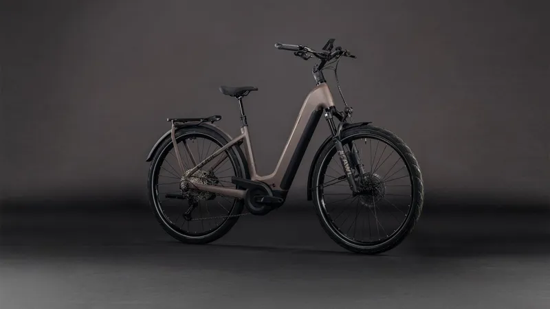 Cube Kathmandu Hybrid EXC 800wh Easy Entry 2026 Electric Hybrid Bike - Cedar/Chrome-1