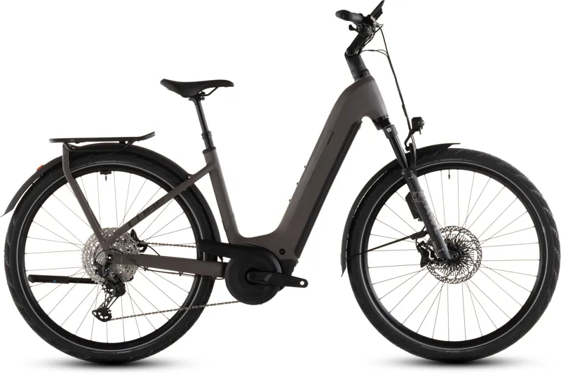 Cube Kathmandu Hybrid EXC 800wh Easy Entry 2026 Electric Hybrid Bike - Cedar/Chrome