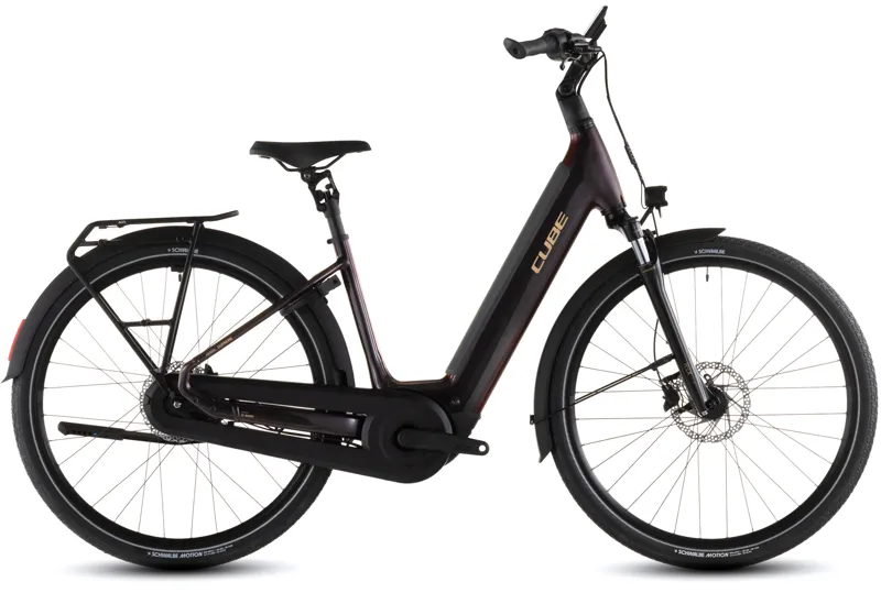 Cube Supreme Hybrid Comfort PRO 600wh 2026 Electric Hybrid Bike - Solareclipse/Gold