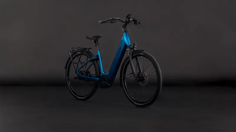 Cube Supreme Hybrid Deluxe PRO 600wh 2026 Electric Hybrid Bike - Electricblue/Chrome-1