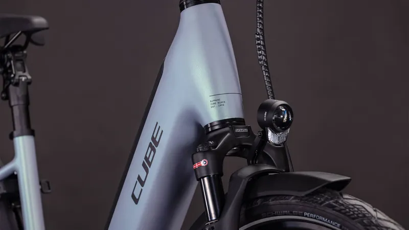 Cube Supreme Hybrid Deluxe SLX 600wh 2026 Electric Hybrid Bike - Seagrey/Black-6