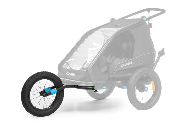 Cube Fat Wheel Jogger Kit for Kids Trailer Double Trailer - Black-2