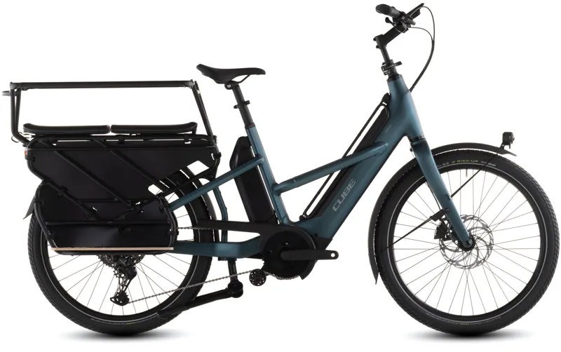 Cube Longtail Hybrid Family 800wh 2026 Electric Hybrid Bike - Royalgreen/Black