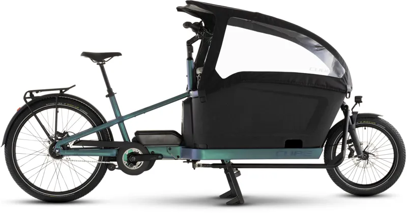 Cube Cargo Hybrid Comfort Pro Family 800 2026 Electric Cargo Bike - Smaragdgrey