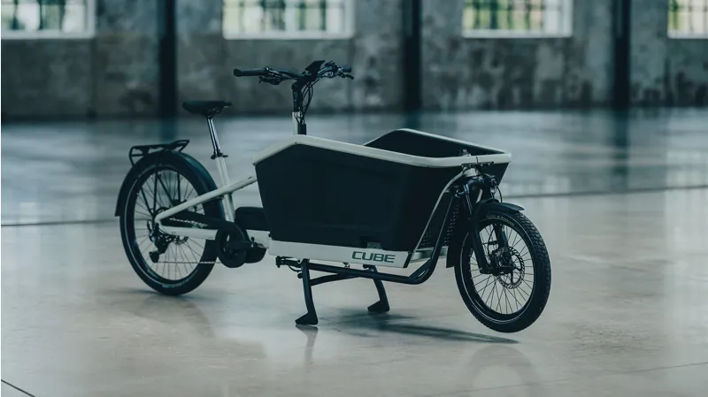 Cube Cargo Hybrid 800 2026 Electric Cargo Bike - Pea/Reflex-7