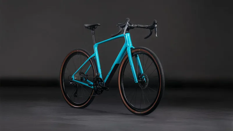 Cube Nuroad C:62 Pro 2026 Carbon Gravel Road Bike - Swimmingpool/Black-1