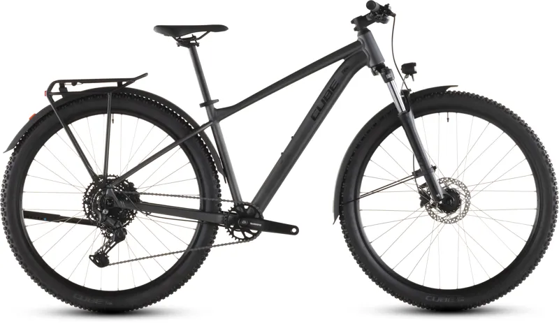 Cube Aim Pro FE 27.5/29er 2026 Hardtail Mountain Bike - Slateblack/Black