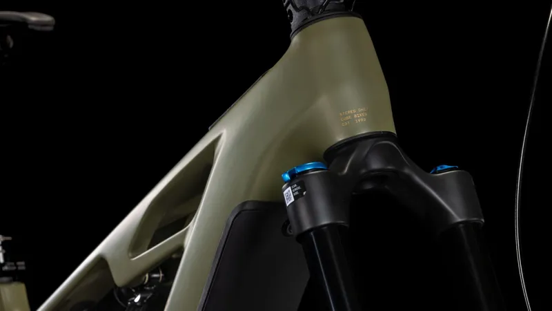 Cube Stereo Hybrid One77 HPC TM 2025 Electric MTB - Dusty Olive/Gold-6
