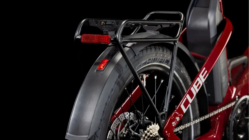 Cube Fold Hybrid 500 2025 Electric Folding Bike - Merlot Red/Reflex-2