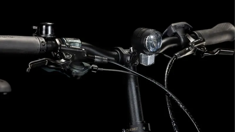 Cube Fold Hybrid 500 2025 Electric Folding Bike - Merlot Red/Reflex-5