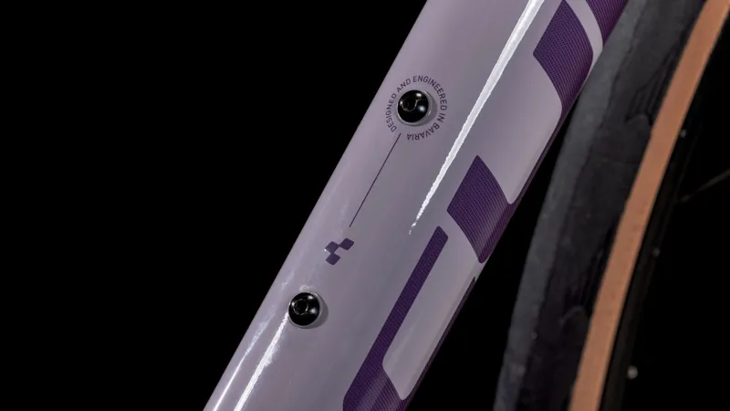 Cube Attain C:62 Race 2025 Endurance Road Bike - Plum Grey/Brink-2