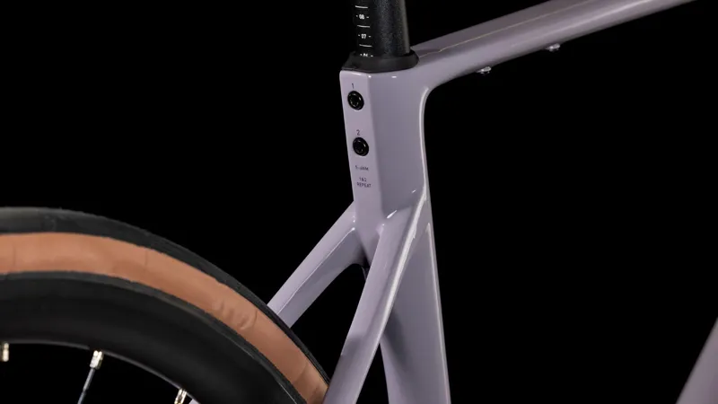 Cube Attain C:62 Race 2025 Endurance Road Bike - Plum Grey/Brink-3