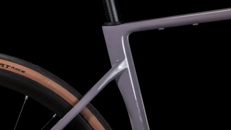 Cube Attain C:62 Race 2025 Endurance Road Bike - Plum Grey/Brink-4