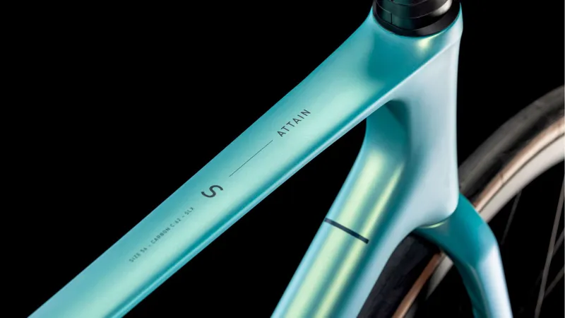 Cube Attain C:62 SLX 2025 Endurance Road Bike - Lagoon/Black-1