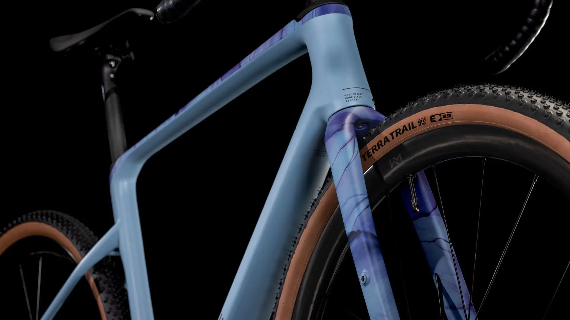 Cube Nuroad C:62 EX 2025 Carbon Gravel Bike Pigeon Blue/Art