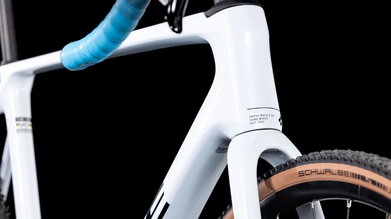 Cube Cross Race C:62 Race 2026 Cyclocross Bike - Polar White/Blue-4