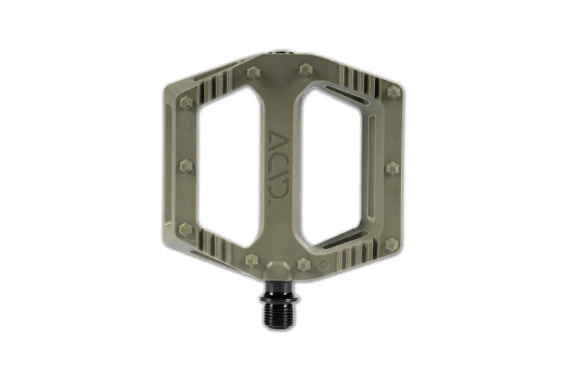 Cube Acid C6-ZP Flat MTB Pedals - Olive