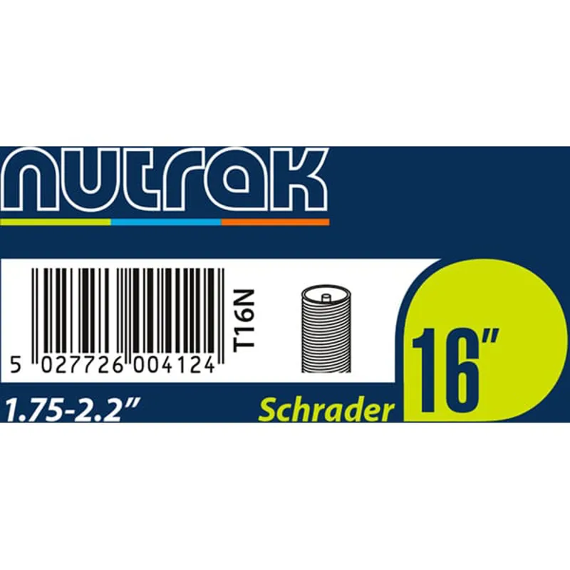 Nutrak Inner Tube - 16 x 1.75 - 2.2 inch - Schrader