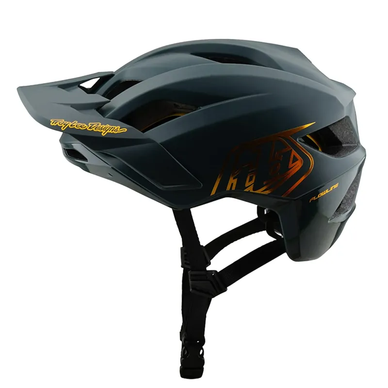 Troy Lee Designs Flowline Mips MTB Helmet - Point Grey/Gold
