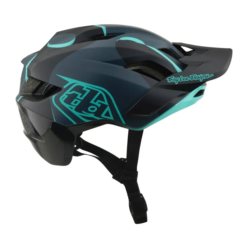 Troy Lee Designs Flowline SE MIPS MTB Helmet - Badge Carbon/Real Teal-3