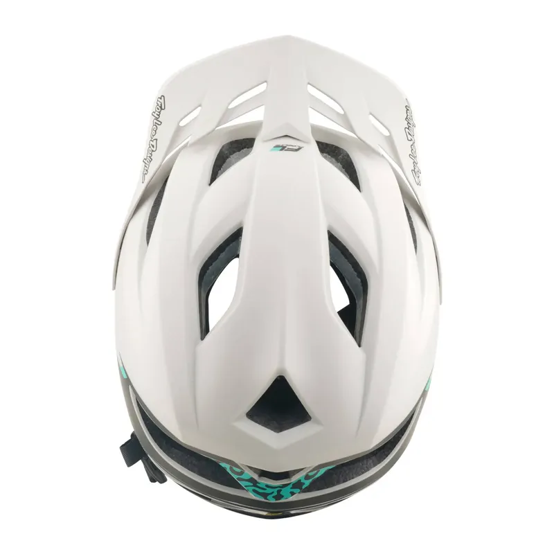 Troy Lee Designs Flowline SE MIPS MTB Helmet - Stacks Pumice/Real Teal-7