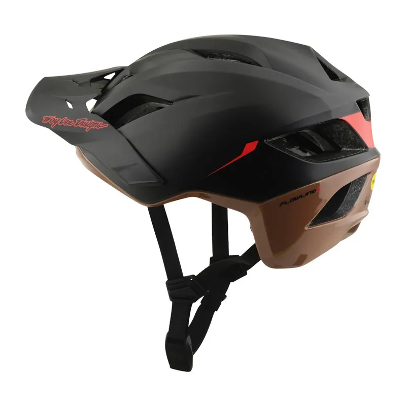 Troy Lee Designs Flowline SE MIPS MTB Helmet - Stacks Charcoal/Sienna-4