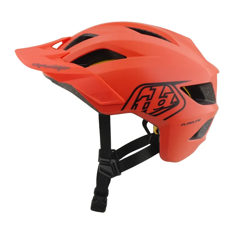 Troy Lee Designs Flowline MIPS Youth Helmet - Point Coral/Charcoal-1