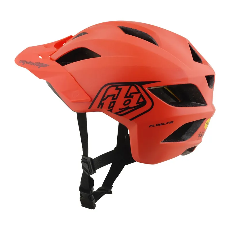 Troy Lee Designs Flowline MIPS Youth Helmet - Point Coral/Charcoal-2