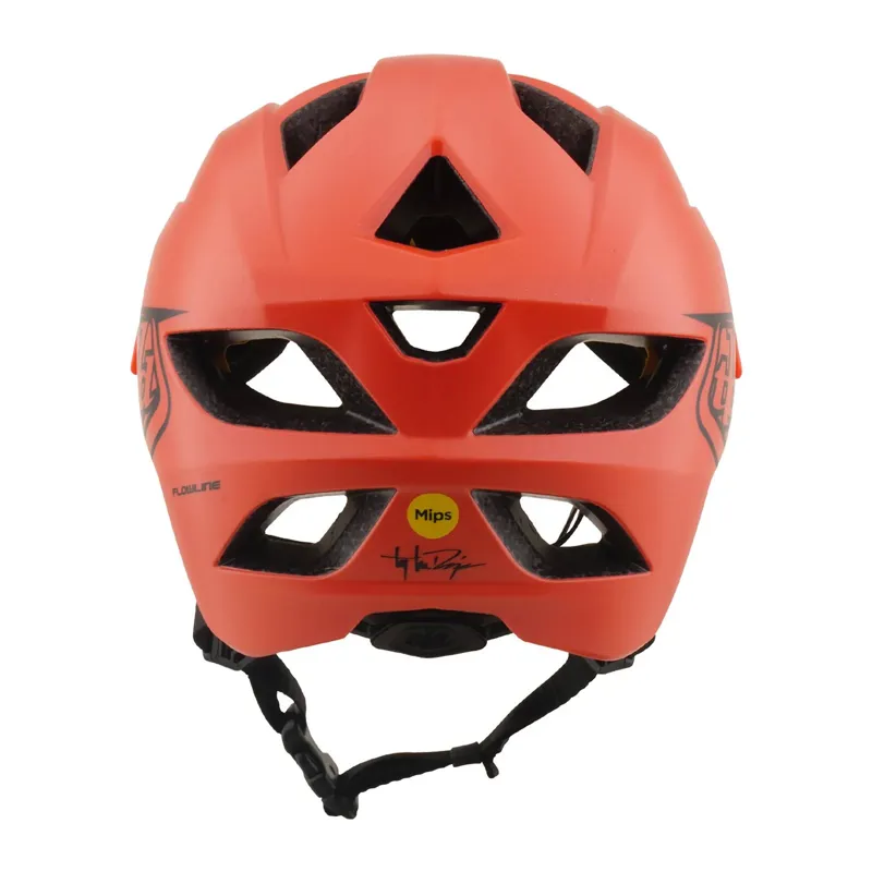 Troy Lee Designs Flowline MIPS Youth Helmet - Point Coral/Charcoal-6