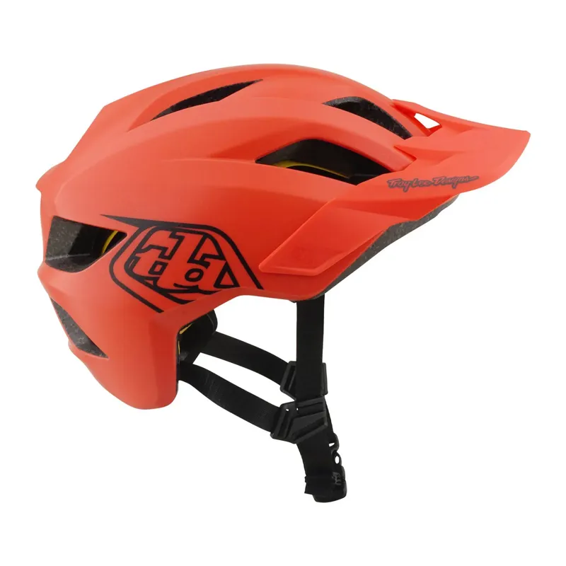 Troy Lee Designs Flowline MIPS Youth Helmet - Point Coral/Charcoal-4