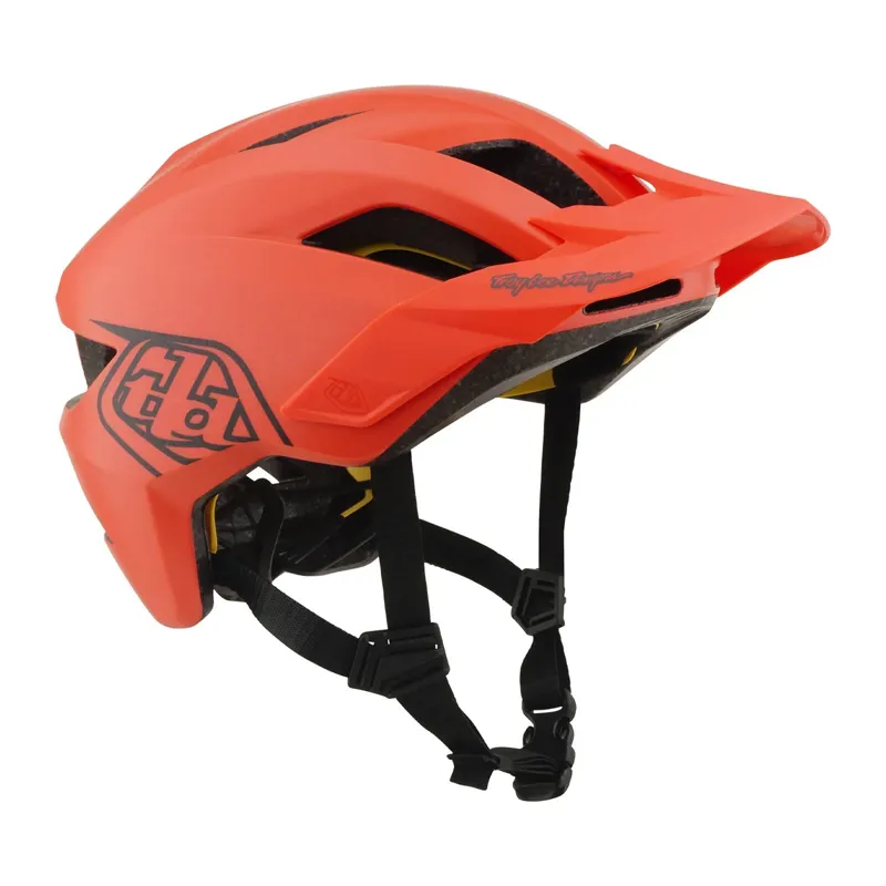 Troy Lee Designs Flowline MIPS Youth Helmet - Point Coral/Charcoal-5