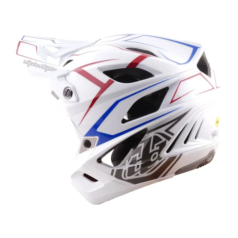 Troy Lee Stage Stunt  Mips Helmet - Pinstripe White-4