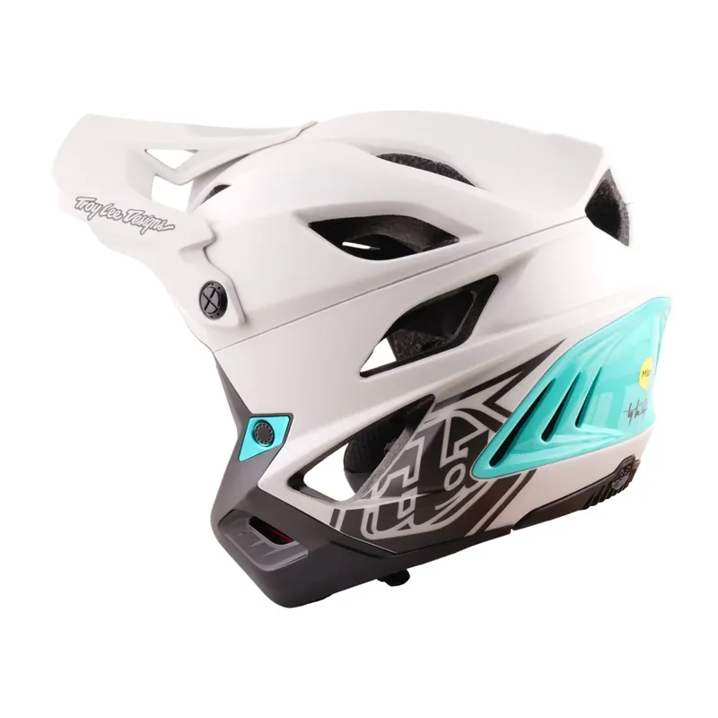 Troy Lee Stage Stunt  Mips Helmet - Drone Pumice/Real Teal-4