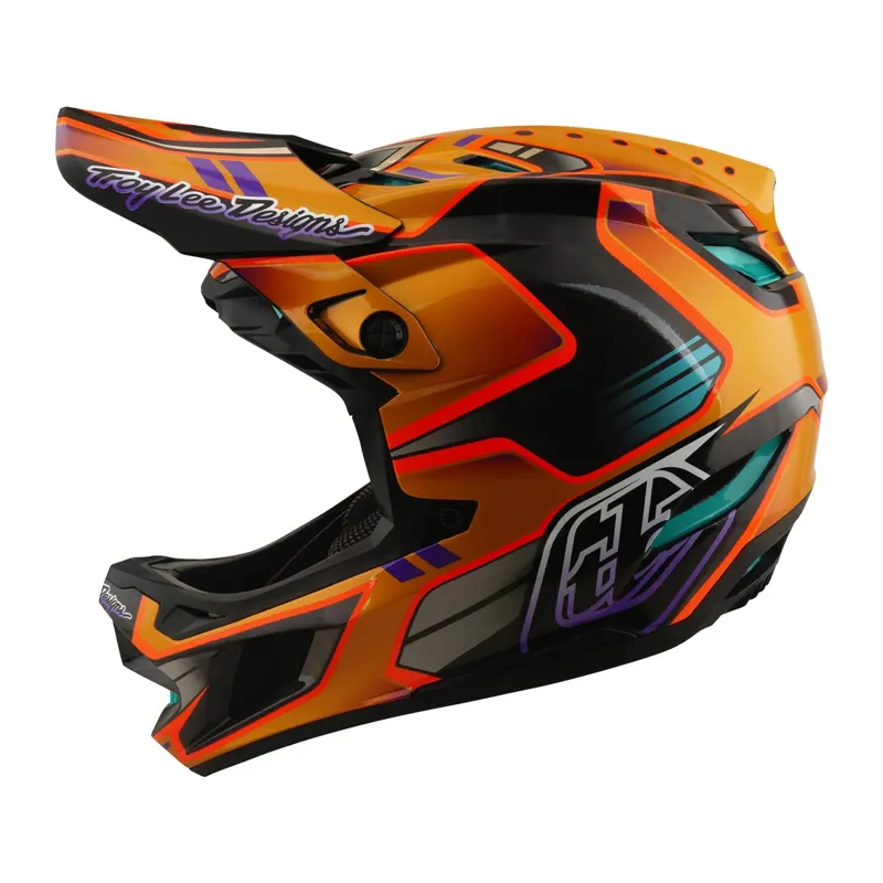 Troy Lee Designs D4 Carbon Mips Full Face Helmet - Crest Gold-4