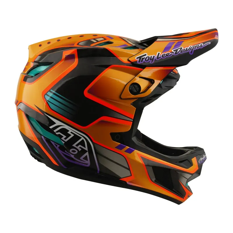Troy Lee Designs D4 Carbon Mips Full Face Helmet - Crest Gold-5