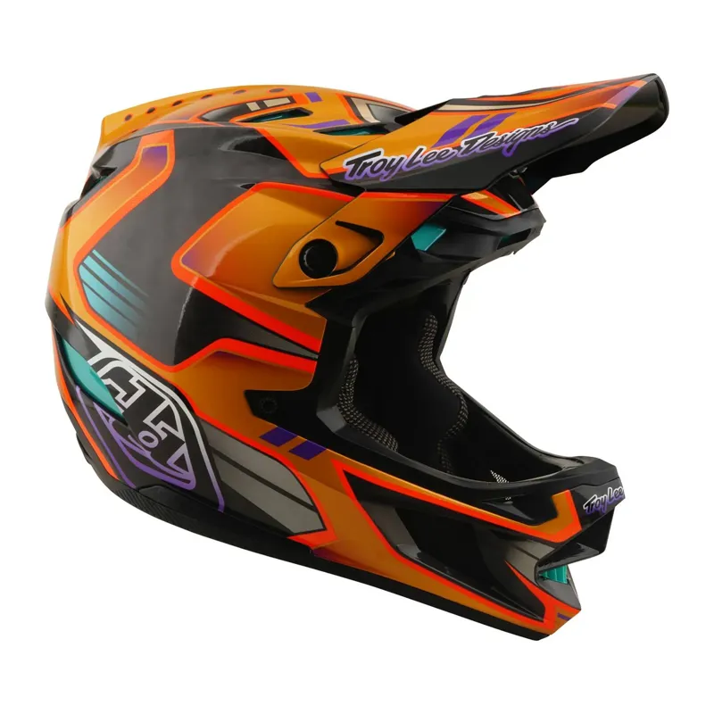 Troy Lee Designs D4 Carbon Mips Full Face Helmet - Crest Gold-1